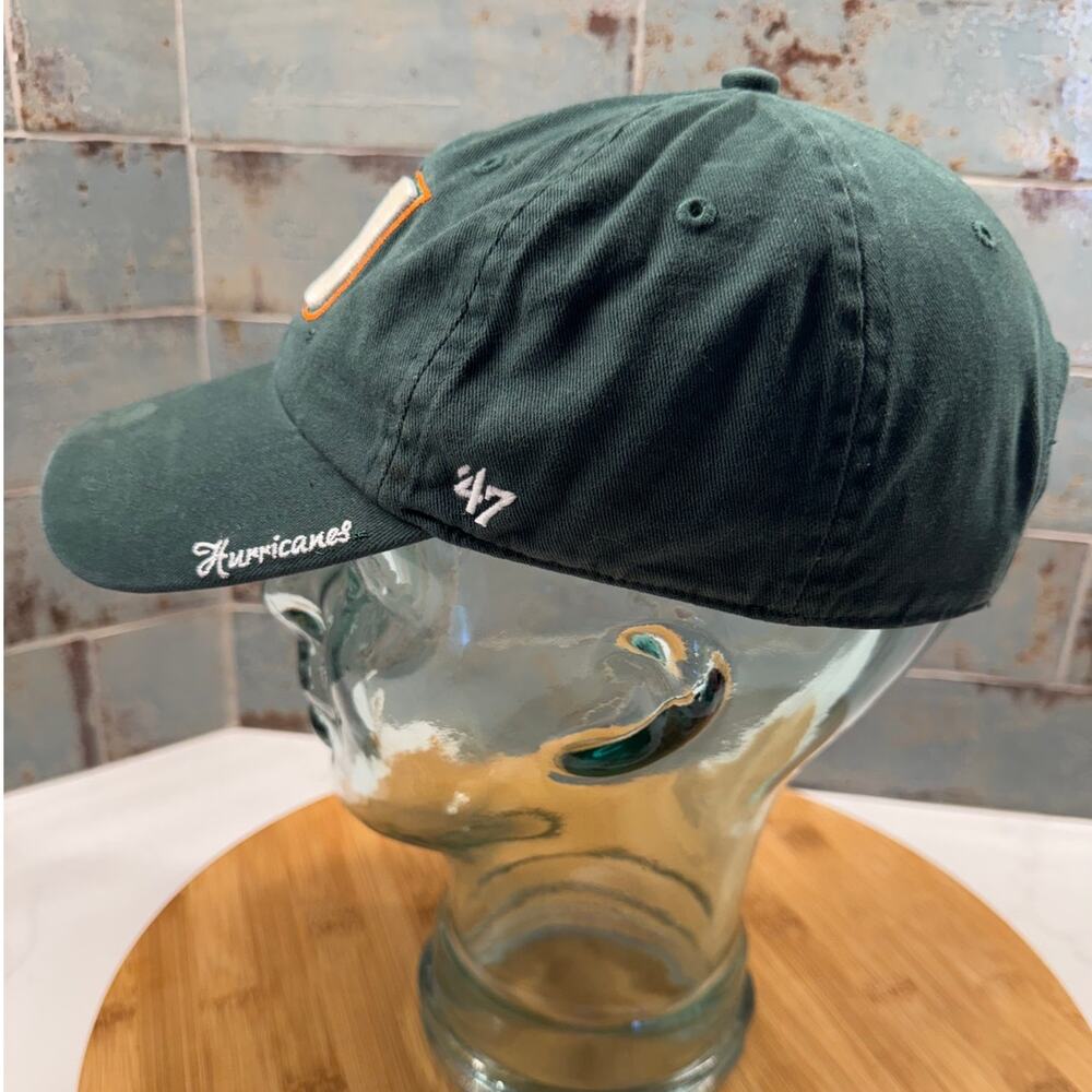 University of Miami '47 Adjustable Baseball Hat Glitter Embroidery - Picture 3 of 7